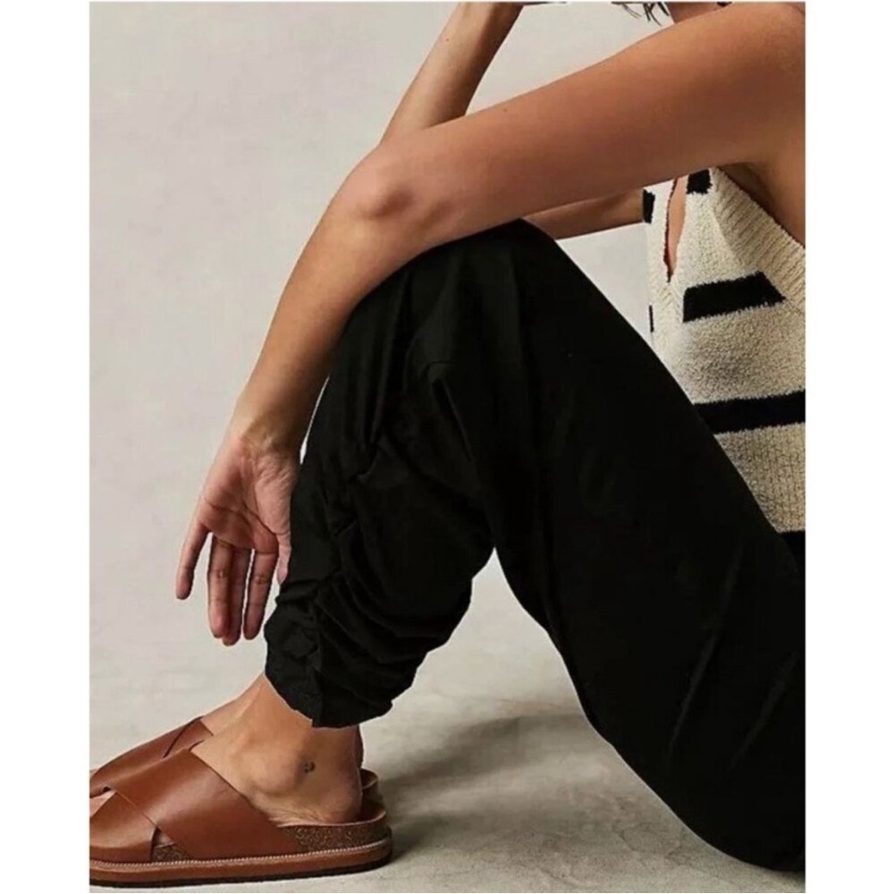 Free People Black Drawstring Jogger Pants - Fit like Medium - Tall length - Picture 3 of 13